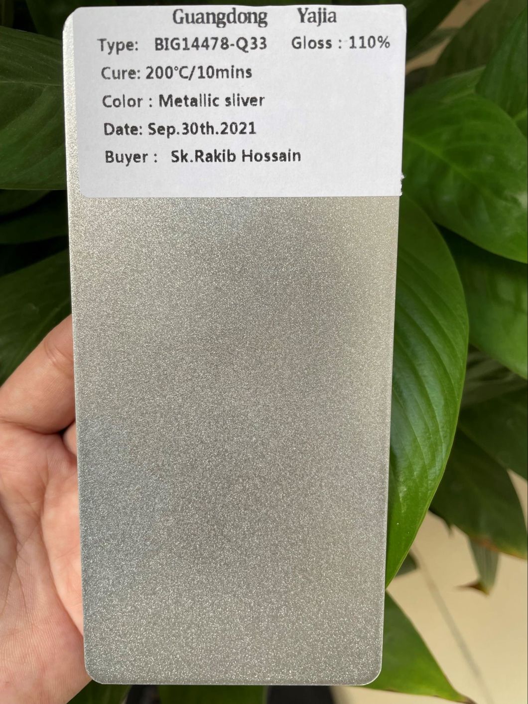 Metallic Silver Pearl Polyester Powder Coating Metallic Epoxy Powder Coating Paint